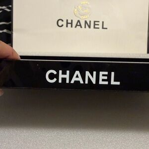 CHANEL Elegant Black and White Logo Box
